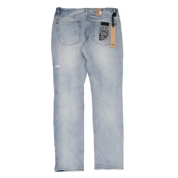 Ksubi Mens Jean 34x32 Blue Wash Chitch Slim Fit Cotton Stretch